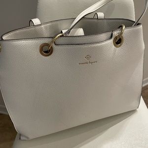 As good  no as new white leather bag